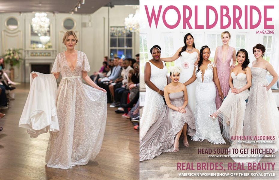 Hair & Makeup Artist for New York Bridal Fashion Week - Designers Gisele & Simone - World Bride Magazine - Bridalgal
