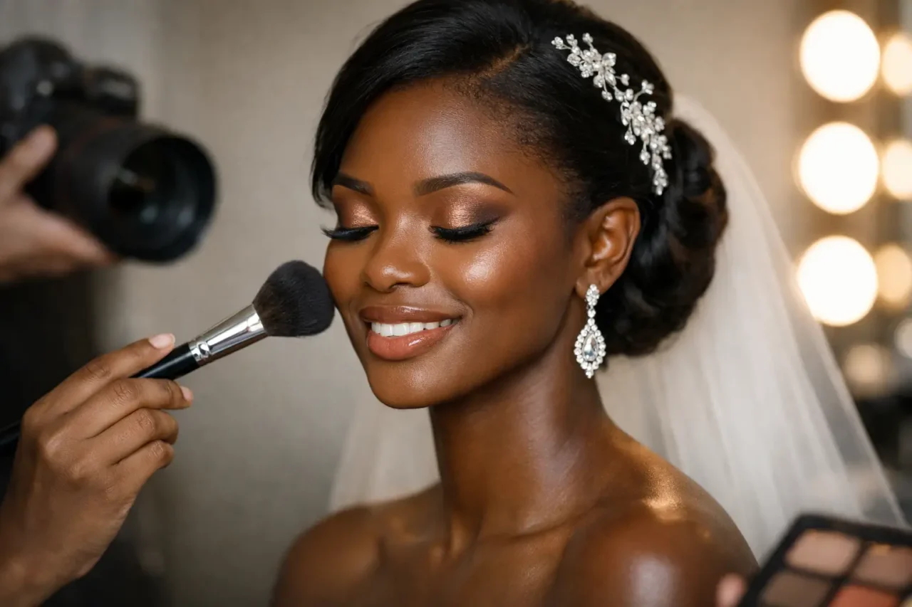Bridal Makeup for Dark Skin That Photographs Beautifully