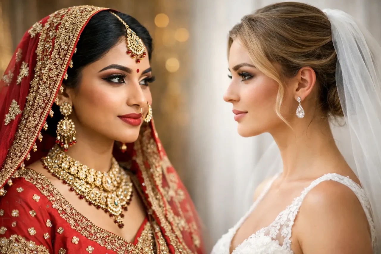 Traditional Versus Western Bridal Makeup